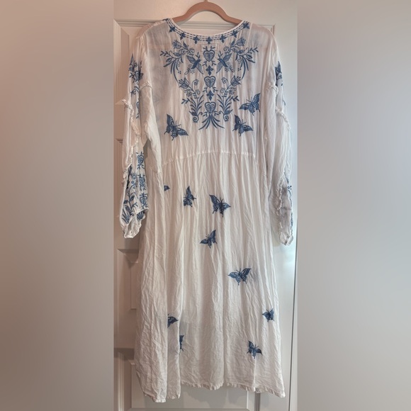 Johnny Was Butterfly Floral Embroidered High Low Dress - Picture 2 of 7